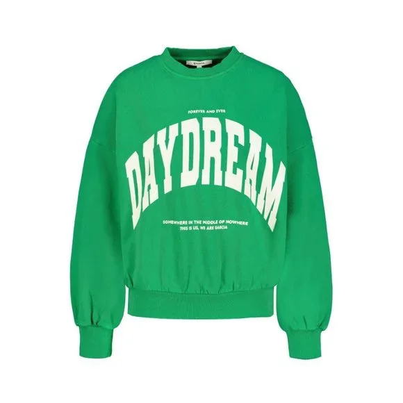 NWT GARCIA Kelly Green DAYDREAM Varsity Crewneck Sweater - Picture 5 of 6